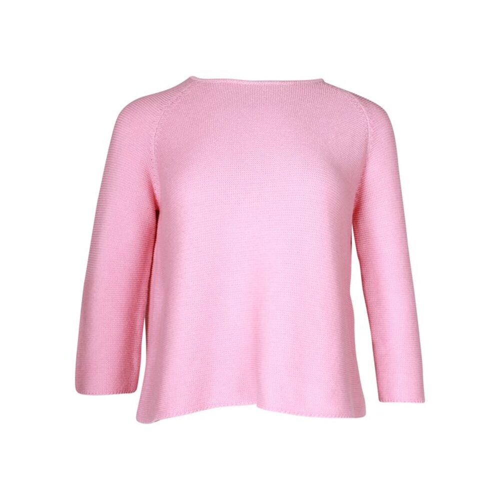 Weekend by Max Mara Crewneck Knit Sweater in Pink Cotton